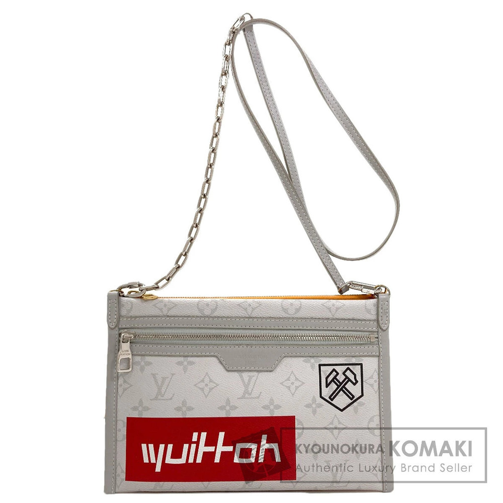 Louis Vuitton Monogram Flat Messenger Shoulder Bag Canvas Denim